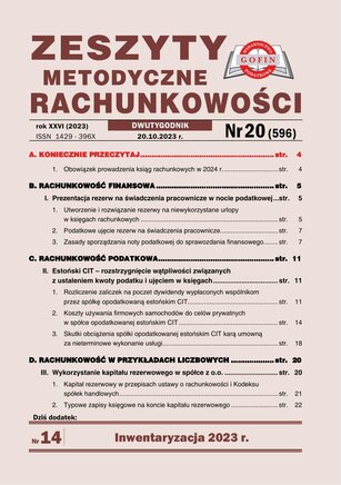 Zeszyty Metodyczne Rachunkowości 20/2023