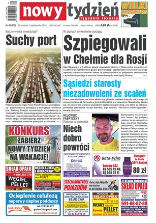 Nowy Tydzień. Tygodnik Lokalny 40/2024