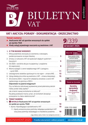 Biuletyn VAT 9/2024