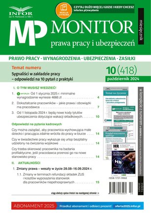 Monitor Prawa Pracy i Ubezpieczeń 10/2024