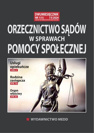 Orzecznictwo sądów w sprawach pomocy społecznej 1/2024
