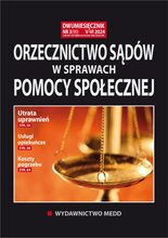 Orzecznictwo sądów w sprawach pomocy społecznej 3/2024