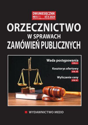 Orzecznictwo w sprawach zamówień publicznych 5/2024