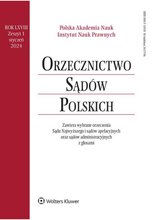 Orzecznictwo Sądów Polskich 1/2024
