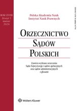 Orzecznictwo Sądów Polskich 3/2024