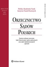 Orzecznictwo Sądów Polskich 5/2024