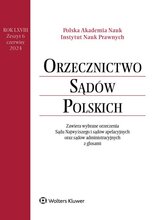 Orzecznictwo Sądów Polskich 6/2024