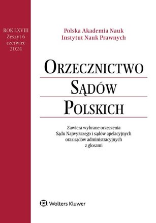Orzecznictwo Sądów Polskich 6/2024