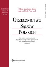 Orzecznictwo Sądów Polskich 9/2024