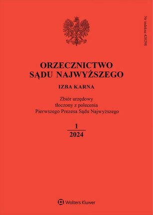 Orzecznictwo Sądu Najwyższego - Izba Karna 1/2024