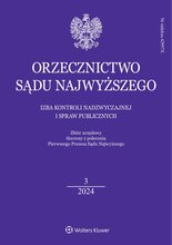 Orzecznictwo Sądu Najwyższego - Izba Kontroli Nadzwyczajnej i Spraw Publicznych 3/2024
