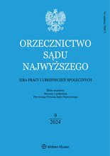 Orzecznictwo Sądu Najwyższego. Izba Pracy 9/2024