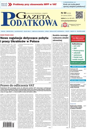 Gazeta Podatkowa 50/2024