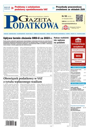 Gazeta Podatkowa 92/2024