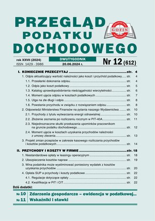 Przegląd Podatku Dochodowego 12/2024