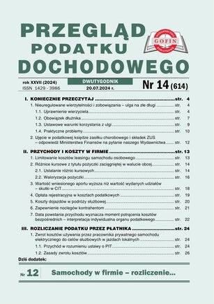 Przegląd Podatku Dochodowego 14/2024