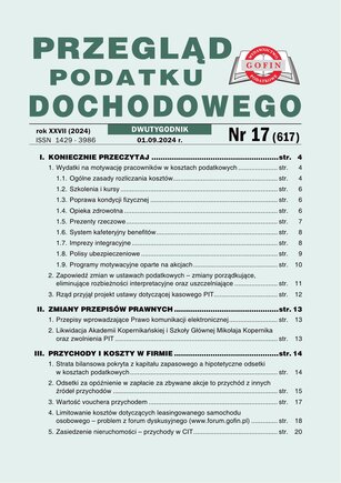 Przegląd Podatku Dochodowego 17/2024