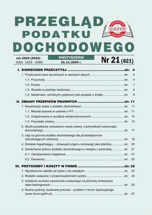 Przegląd Podatku Dochodowego 21/2024
