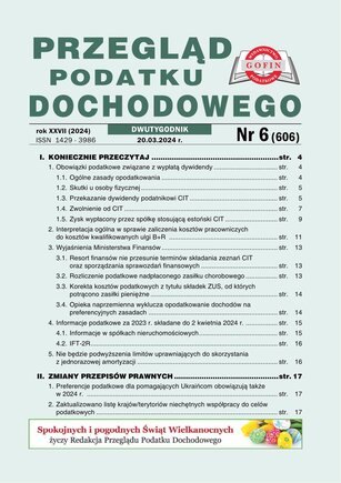 Przegląd Podatku Dochodowego 6/2024