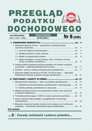 Przegląd Podatku Dochodowego 8/2024
