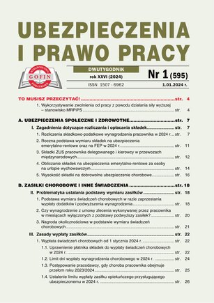 Ubezpieczenia i Prawo Pracy 1/2024