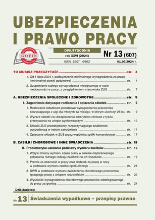 Ubezpieczenia i Prawo Pracy 13/2024