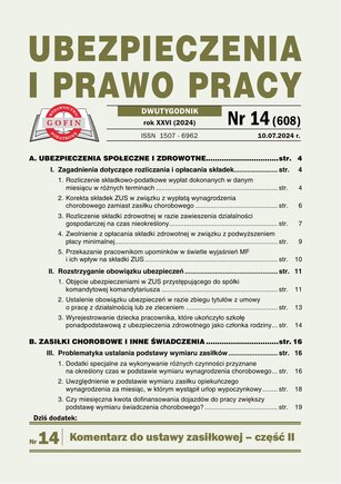 Ubezpieczenia i Prawo Pracy 14/2024