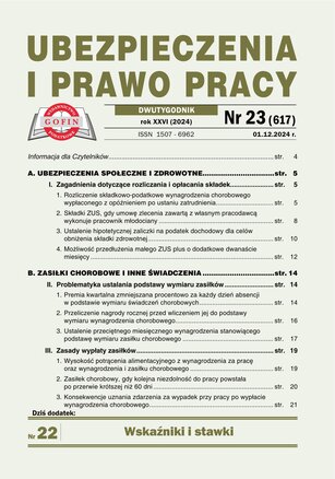 Ubezpieczenia i Prawo Pracy 23/2024