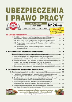 Ubezpieczenia i Prawo Pracy 24/2024