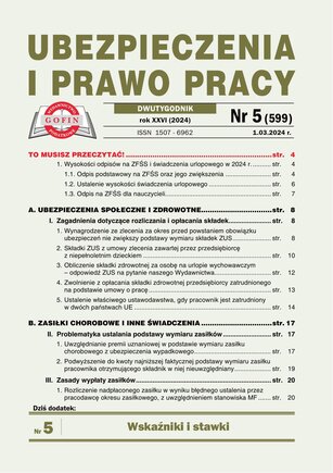 Ubezpieczenia i Prawo Pracy 5/2024