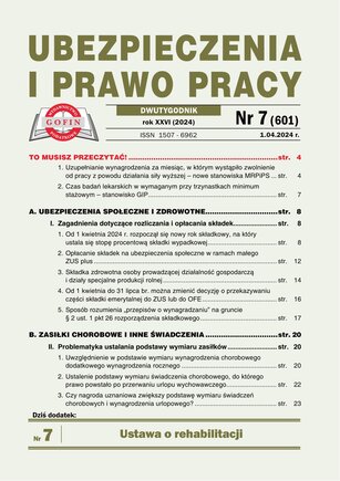 Ubezpieczenia i Prawo Pracy 7/2024