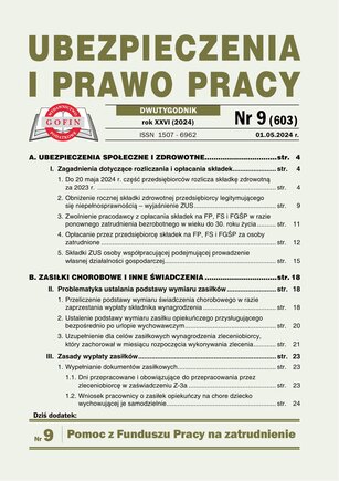 Ubezpieczenia i Prawo Pracy 9/2024