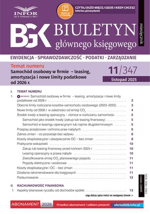 Biuletyn Głównego Księgowego 11/2025