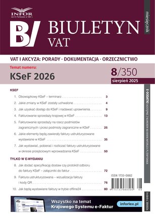 Biuletyn VAT 8/2025