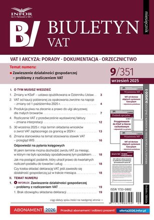 Biuletyn VAT 9/2025