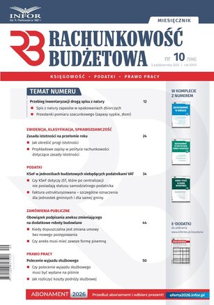 Rachunkowość Budżetowa 10/2025