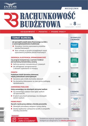 Rachunkowość Budżetowa 8/2025