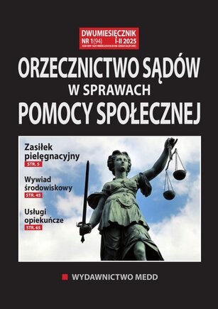 Orzecznictwo sądów w sprawach pomocy społecznej 1/2025