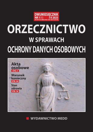 Orzecznictwo w sprawach ochrony danych osobowych 1/2025