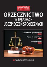 Orzecznictwo w sprawach ubezpieczeń społecznych 1/2025