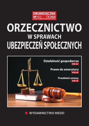 Orzecznictwo w sprawach ubezpieczeń społecznych 1/2025