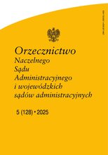 Orzecznictwo Naczelnego Sądu Administracyjnego i WSA 5/2025