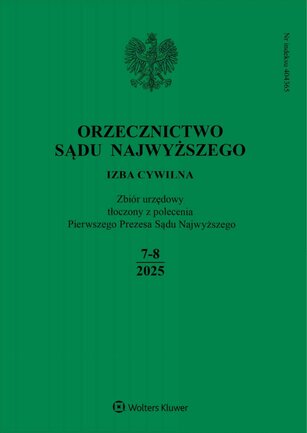 Orzecznictwo Sądu Najwyższego. Izba Cywilna 7-8/2025