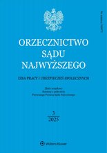 Orzecznictwo Sądu Najwyższego. Izba Pracy 3/2025