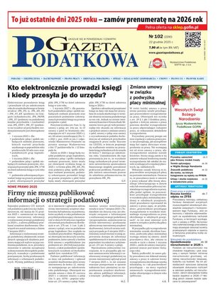 Gazeta Podatkowa 102/2025