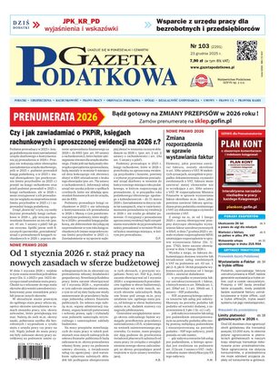 Gazeta Podatkowa 103/2025