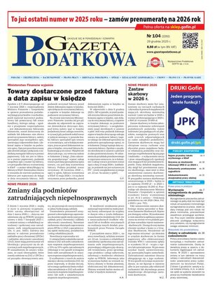 Gazeta Podatkowa 104/2025