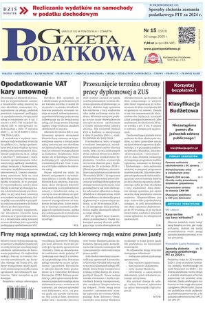 Gazeta Podatkowa 15/2025