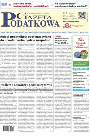 Gazeta Podatkowa 31/2025