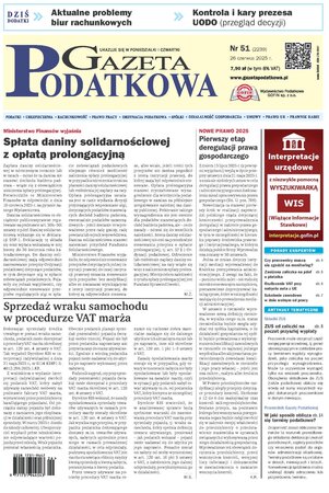 Gazeta Podatkowa 51/2025